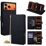 Crossbody Chain Triangle Leather Phone Case, For iPhone 17 Pro Max, For iPhone 17 Pro, For iPhone 17, For iPhone Air