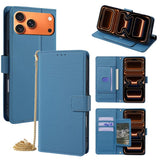 Crossbody Chain Triangle Leather Phone Case, For iPhone 17 Pro Max, For iPhone 17 Pro, For iPhone 17, For iPhone Air