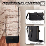 Zipper Wallet Side Buckle Crossbody Lanyard Leather Phone Case, For iPhone 17 Pro Max, For iPhone 17 Pro, For iPhone 17, For iPhone Air