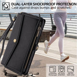 Zipper Wallet Side Buckle Crossbody Lanyard Leather Phone Case, For iPhone 17 Pro Max, For iPhone 17 Pro, For iPhone 17, For iPhone Air