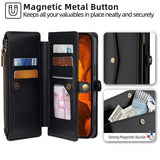 Zipper Wallet Side Buckle Crossbody Lanyard Leather Phone Case, For iPhone 17 Pro Max, For iPhone 17 Pro, For iPhone 17, For iPhone Air
