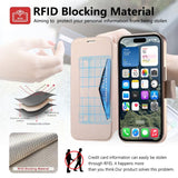 Splitable Electroplated MagSafe RFID Anti-theft Leather Phone Case with Lens Film, For iPhone 18 / 17, For iPhone 18 Pro / 17 Pro, For iPhone 18 Pro Max / 17 Pro Max, For iPhone 17e / 16e, For iPhone Air, For iPhone 16 Pro Max