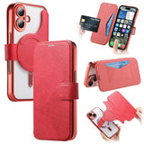 Splitable Electroplated MagSafe RFID Anti-theft Leather Phone Case with Lens Film, For iPhone 17e / 16e, For iPhone 17 Pro Max, For iPhone 17 Pro, For iPhone 17, For iPhone Air, For iPhone 16 Pro Max
