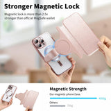 Splitable Electroplated MagSafe RFID Anti-theft Leather Phone Case with Lens Film, For iPhone 16 Pro, For iPhone 16 Plus, For iPhone 16, For iPhone 15 Pro Max, For iPhone 15 Pro, For iPhone 15 Plus