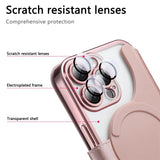 Splitable Electroplated MagSafe RFID Anti-theft Leather Phone Case with Lens Film, For iPhone 16 Pro, For iPhone 16 Plus, For iPhone 16, For iPhone 15 Pro Max, For iPhone 15 Pro, For iPhone 15 Plus