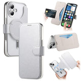 Splitable Electroplated MagSafe RFID Anti-theft Leather Phone Case with Lens Film, For iPhone 16 Pro, For iPhone 16 Plus, For iPhone 16, For iPhone 15 Pro Max, For iPhone 15 Pro, For iPhone 15 Plus