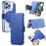 Splitable Electroplated MagSafe RFID Anti-theft Leather Phone Case with Lens Film, For iPhone 16 Pro, For iPhone 16 Plus, For iPhone 16, For iPhone 15 Pro Max, For iPhone 15 Pro, For iPhone 15 Plus