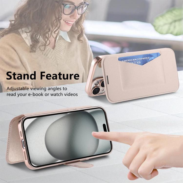 Splitable Electroplated MagSafe RFID Anti-theft Leather Phone Case with Lens Film, For iPhone 15, For iPhone 14 Plus, For iPhone 14, For iPhone 14 Pro, For iPhone 14 Pro Max, For iPhone 13 Pro Max