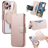 Splitable Electroplated MagSafe RFID Anti-theft Leather Phone Case with Lens Film, For iPhone 13 Pro, For iPhone 13, For iPhone 12, For iPhone 12 Pro Max, For iPhone 12 Pro