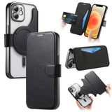 Splitable Electroplated MagSafe RFID Anti-theft Leather Phone Case with Lens Film, For iPhone 13 Pro, For iPhone 13, For iPhone 12, For iPhone 12 Pro Max, For iPhone 12 Pro
