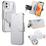 Splitable Electroplated MagSafe RFID Anti-theft Leather Phone Case with Lens Film, For iPhone 13 Pro, For iPhone 13, For iPhone 12, For iPhone 12 Pro Max, For iPhone 12 Pro