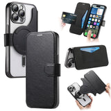 Splitable Electroplated MagSafe RFID Anti-theft Leather Phone Case with Lens Film, For iPhone 13 Pro, For iPhone 13, For iPhone 12, For iPhone 12 Pro Max, For iPhone 12 Pro
