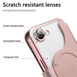 Splitable Electroplated MagSafe RFID Anti-theft Leather Phone Case with Lens Film, For iPhone 17e / 16e, For iPhone 17 Pro Max, For iPhone 17 Pro, For iPhone 17, For iPhone Air, For iPhone 16 Pro Max