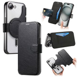 Splitable Electroplated MagSafe RFID Anti-theft Leather Phone Case with Lens Film, For iPhone 18 / 17, For iPhone 18 Pro / 17 Pro, For iPhone 18 Pro Max / 17 Pro Max, For iPhone 17e / 16e, For iPhone Air, For iPhone 16 Pro Max