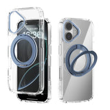 ABEEL MagSafe Q-LUCK Pivot Bracket Transparent Phone Case, For iPhone 17 Pro Max, For iPhone 17 Pro, For iPhone 17, For iPhone Air, For iPhone 16 Pro Max, For iPhone 16 Pro, For iPhone 16 Plus, For iPhone 16