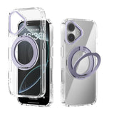 ABEEL MagSafe Q-LUCK Pivot Bracket Transparent Phone Case, For iPhone 17 Pro Max, For iPhone 17 Pro, For iPhone 17, For iPhone Air, For iPhone 16 Pro Max, For iPhone 16 Pro, For iPhone 16 Plus, For iPhone 16