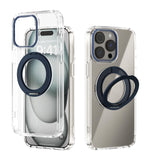 ABEEL MagSafe Q-LUCK Pivot Bracket Transparent Phone Case, For iPhone 15 Pro Max, For iPhone 15 Pro, For iPhone 15 Plus, For iPhone 15, For iPhone 14 Plus, For iPhone 14, For iPhone 14 Pro, For iPhone 14 Pro Max