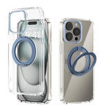 ABEEL MagSafe Q-LUCK Pivot Bracket Transparent Phone Case, For iPhone 15 Pro Max, For iPhone 15 Pro, For iPhone 15 Plus, For iPhone 15, For iPhone 14 Plus, For iPhone 14, For iPhone 14 Pro, For iPhone 14 Pro Max
