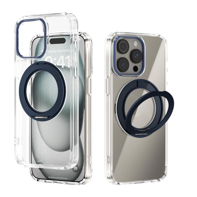 ABEEL MagSafe Q-LUCK Pivot Bracket Transparent Phone Case, For iPhone 15 Pro Max, For iPhone 15 Pro, For iPhone 15 Plus, For iPhone 15, For iPhone 14 Plus, For iPhone 14, For iPhone 14 Pro, For iPhone 14 Pro Max