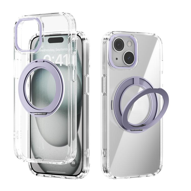 ABEEL MagSafe Q-LUCK Pivot Bracket Transparent Phone Case, For iPhone 15 Pro Max, For iPhone 15 Pro, For iPhone 15 Plus, For iPhone 15, For iPhone 14 Plus, For iPhone 14, For iPhone 14 Pro, For iPhone 14 Pro Max