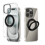 ABEEL MagSafe Q-LUCK Pivot Bracket Transparent Phone Case, For iPhone 13 Pro Max, For iPhone 13 Pro, For iPhone 13
