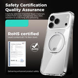 ABEEL MagSafe Q-LUCK Pivot Bracket Transparent Phone Case, For iPhone 13 Pro Max, For iPhone 13 Pro, For iPhone 13