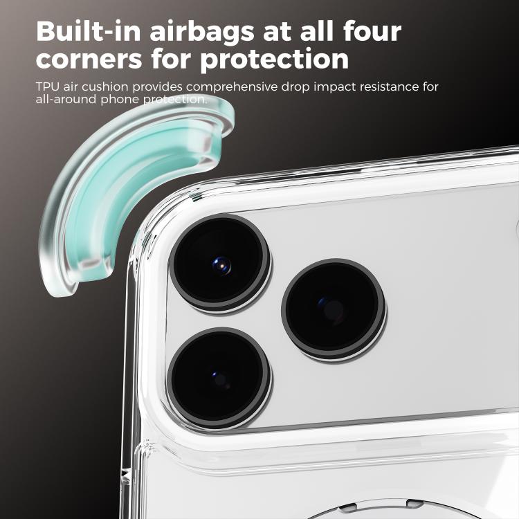 ABEEL MagSafe Q-LUCK Pivot Bracket Transparent Phone Case, For iPhone 13 Pro Max, For iPhone 13 Pro, For iPhone 13