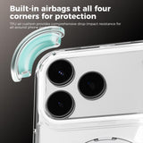 ABEEL MagSafe Q-LUCK Pivot Bracket Transparent Phone Case, For iPhone 15 Pro Max, For iPhone 15 Pro, For iPhone 15 Plus, For iPhone 15, For iPhone 14 Plus, For iPhone 14, For iPhone 14 Pro, For iPhone 14 Pro Max