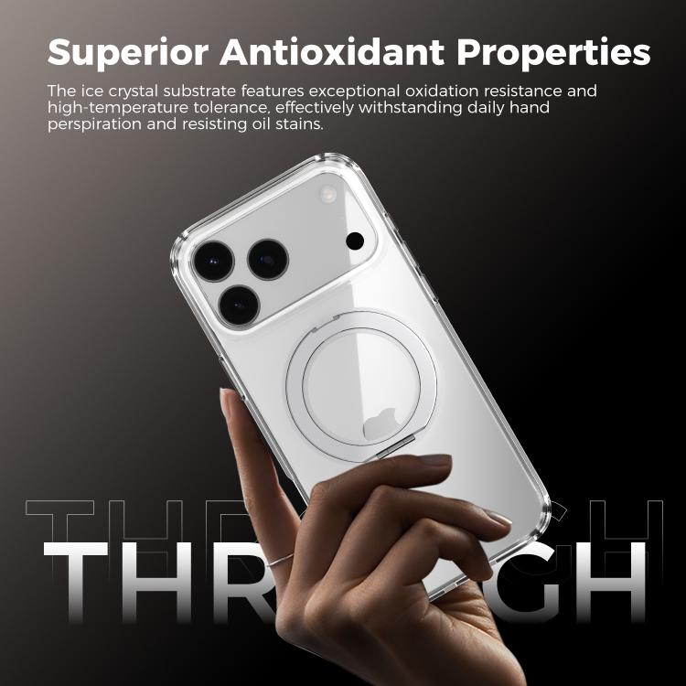 ABEEL MagSafe Q-LUCK Pivot Bracket Transparent Phone Case, For iPhone 13 Pro Max, For iPhone 13 Pro, For iPhone 13