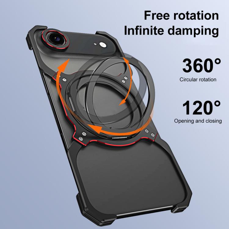 Mechanical Arm Borderless MagSafe Holder Metal Phone Case, For iPhone Air