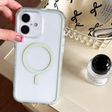 Large Hole Camera Macaron Transparency MagSafe Phone Case, For iPhone 17 Pro Max, For iPhone 17 Pro, For iPhone 17, For iPhone Air, For iPhone 16 Pro Max, For iPhone 16 Pro, For iPhone 16 Plus, For iPhone 16
