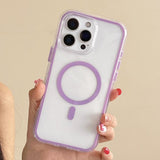 Large Hole Camera Macaron Transparency MagSafe Phone Case, For iPhone 17 Pro Max, For iPhone 17 Pro, For iPhone 17, For iPhone Air, For iPhone 16 Pro Max, For iPhone 16 Pro, For iPhone 16 Plus, For iPhone 16