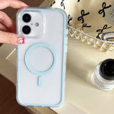 Large Hole Camera Macaron Transparency MagSafe Phone Case, For iPhone 17 Pro Max, For iPhone 17 Pro, For iPhone 17, For iPhone Air, For iPhone 16 Pro Max, For iPhone 16 Pro, For iPhone 16 Plus, For iPhone 16
