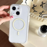 Large Hole Camera Macaron Transparency MagSafe Phone Case, For iPhone 15 Pro Max, For iPhone 15 Pro, For iPhone 15 Plus, For iPhone 15, For iPhone 14 Plus, For iPhone 14, For iPhone 14 Pro, For iPhone 14 Pro Max