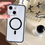 Large Hole Camera Macaron Transparency MagSafe Phone Case, For iPhone 15 Pro Max, For iPhone 15 Pro, For iPhone 15 Plus, For iPhone 15, For iPhone 14 Plus, For iPhone 14, For iPhone 14 Pro, For iPhone 14 Pro Max
