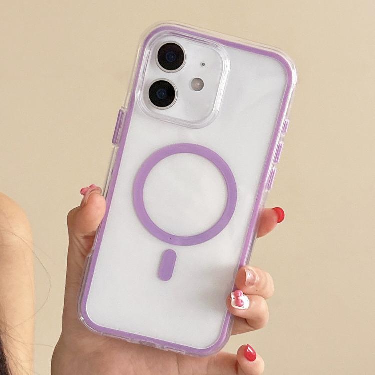 Large Hole Camera Macaron Transparency MagSafe Phone Case, For iPhone 13 Pro Max, For iPhone 13 Pro, For iPhone 13, For iPhone 12, For iPhone 12 Pro Max, For iPhone 12 Pro, For iPhone 11 Pro Max, For iPhone 11