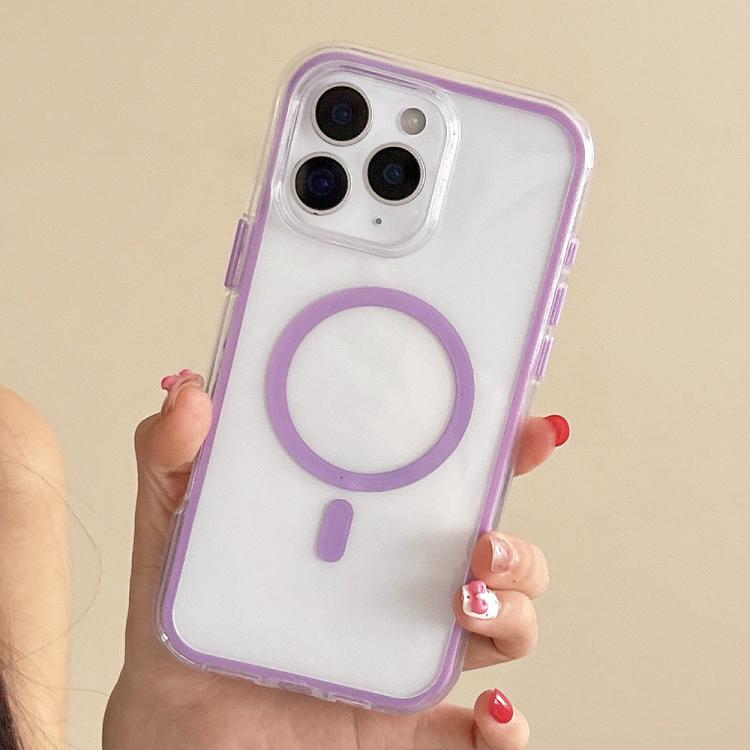 Large Hole Camera Macaron Transparency MagSafe Phone Case, For iPhone 13 Pro Max, For iPhone 13 Pro, For iPhone 13, For iPhone 12, For iPhone 12 Pro Max, For iPhone 12 Pro, For iPhone 11 Pro Max, For iPhone 11