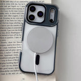 Large Hole Camera Macaron Transparency MagSafe Phone Case, For iPhone 13 Pro Max, For iPhone 13 Pro, For iPhone 13, For iPhone 12, For iPhone 12 Pro Max, For iPhone 12 Pro, For iPhone 11 Pro Max, For iPhone 11