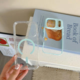 Large Hole Camera Macaron Transparency MagSafe Phone Case, For iPhone 13 Pro Max, For iPhone 13 Pro, For iPhone 13, For iPhone 12, For iPhone 12 Pro Max, For iPhone 12 Pro, For iPhone 11 Pro Max, For iPhone 11