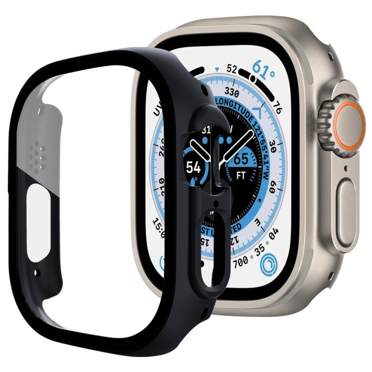 xDfind Tempered Glass Film Integrated PC Watch Cover, For Apple Watch Ultra 3 / 2 / 1 49mm, For Apple Watch Series 9 / 8 / 7 45mm, For Apple Watch Series 9 / 8 / 7 41mm, For Apple Watch Series 3 / 2 / 1 38mm