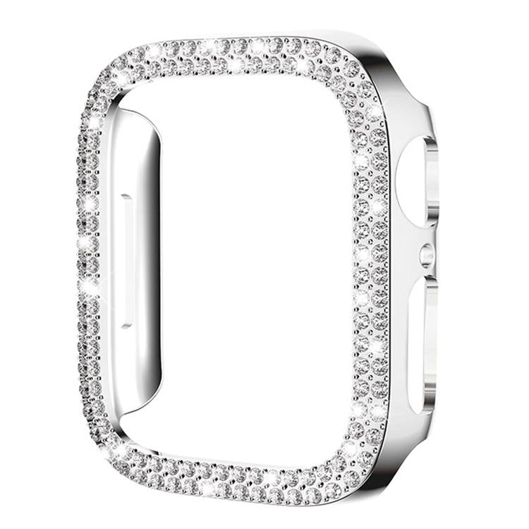 xDfind Double Row Diamond Hollow PC Watch Cover, For Apple Watch Series 9 / 8 / 7 45mm, For Apple Watch Series 9 / 8 / 7 41mm, For Apple Watch Series 3 / 2 / 1 38mm, For Apple Watch Series 3 / 2 / 1 42mm