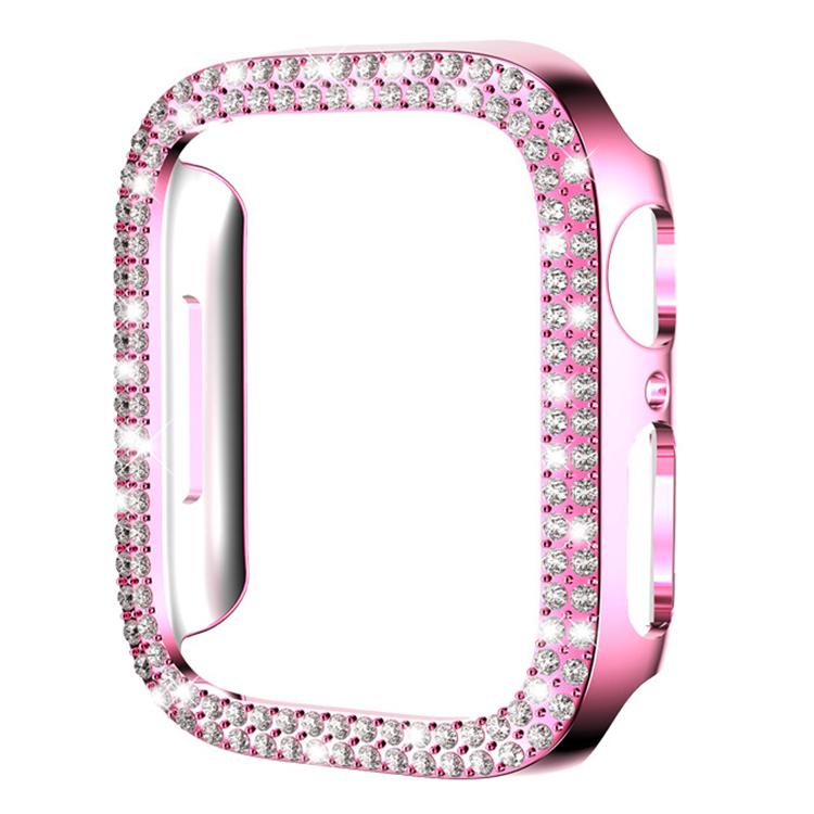 xDfind Double Row Diamond Hollow PC Watch Cover, For Apple Watch Series 9 / 8 / 7 45mm, For Apple Watch Series 9 / 8 / 7 41mm, For Apple Watch Series 3 / 2 / 1 38mm, For Apple Watch Series 3 / 2 / 1 42mm