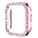xDfind Double Row Diamond Hollow PC Watch Cover, For Apple Watch Series 9 / 8 / 7 45mm, For Apple Watch Series 9 / 8 / 7 41mm, For Apple Watch Series 3 / 2 / 1 38mm, For Apple Watch Series 3 / 2 / 1 42mm