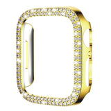 xDfind Double Row Diamond Hollow PC Watch Cover, For Apple Watch Series 9 / 8 / 7 45mm, For Apple Watch Series 9 / 8 / 7 41mm, For Apple Watch Series 3 / 2 / 1 38mm, For Apple Watch Series 3 / 2 / 1 42mm