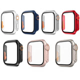 xDfind Change to Ultra 49mm Tempered Glass Film Integrated PC Watch Cover, For Apple Watch Series 6 / 5 / 4 / SE 44mm, For Apple Watch Series 9 / 8 / 7 45mm, For Apple Watch Series 9 / 8 / 7 41mm