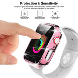 xDfind Single Row Diamond Hollow PC Watch Cover, For Apple Watch Series 11 46mm / 10 46mm, For Apple Watch Series 11 42mm / 10 42mm