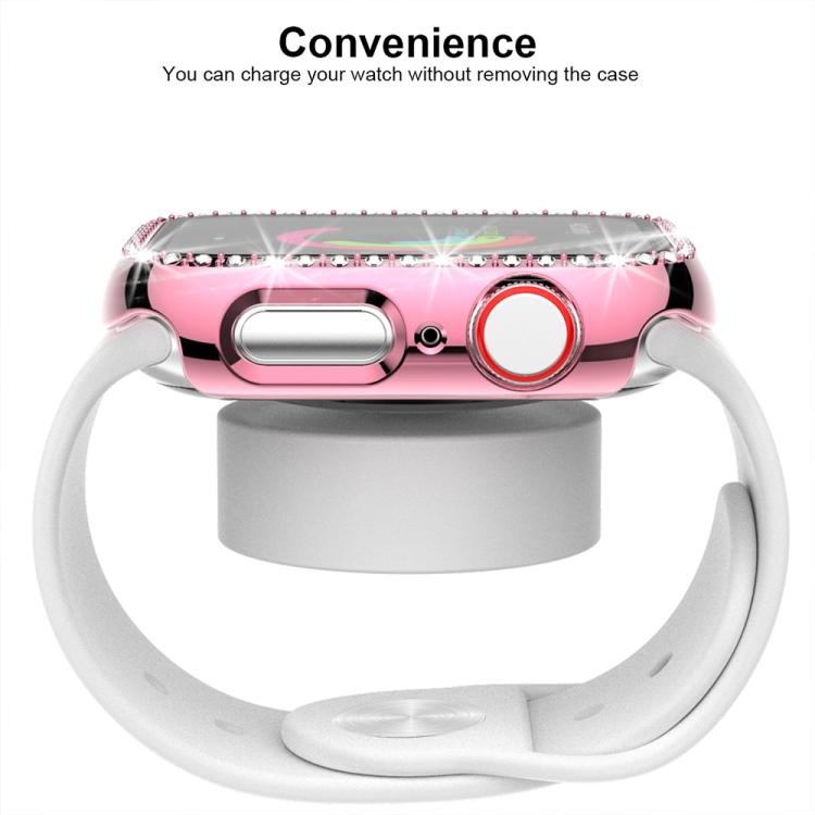 xDfind Single Row Diamond Hollow PC Watch Cover, For Apple Watch Series 11 46mm / 10 46mm, For Apple Watch Series 11 42mm / 10 42mm