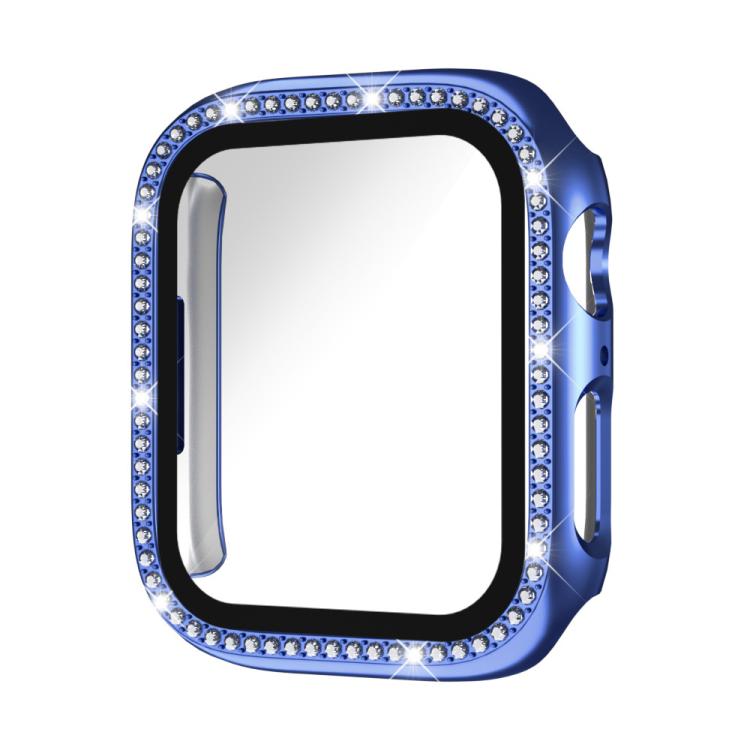 xDfind Single Row Diamond Tempered Glass Film Integrated PC Watch Case, For Apple Watch Series 44mm, For Apple Watch Series 40mm, For Apple Watch Series 11 46mm / 10 46mm, For Apple Watch Series 11 42mm / 10 42mm, For Apple Watch Ultra 3 / 2 / 1 49mm