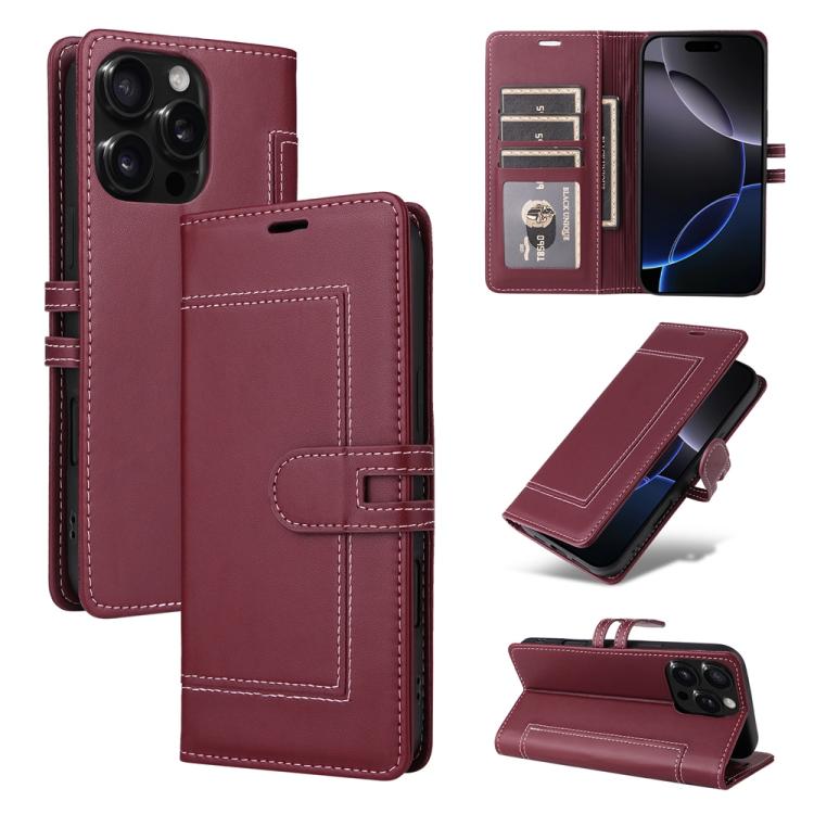 Stitched Magnetic Buckle Leather Phone Case, For iPhone 13 Pro, For iPhone 12 / 12 Pro, For iPhone 12 Pro Max, For iPhone 11 Pro Max, For iPhone 11, For iPhone 11 Pro