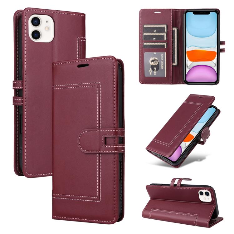 Stitched Magnetic Buckle Leather Phone Case, For iPhone 13 Pro, For iPhone 12 / 12 Pro, For iPhone 12 Pro Max, For iPhone 11 Pro Max, For iPhone 11, For iPhone 11 Pro